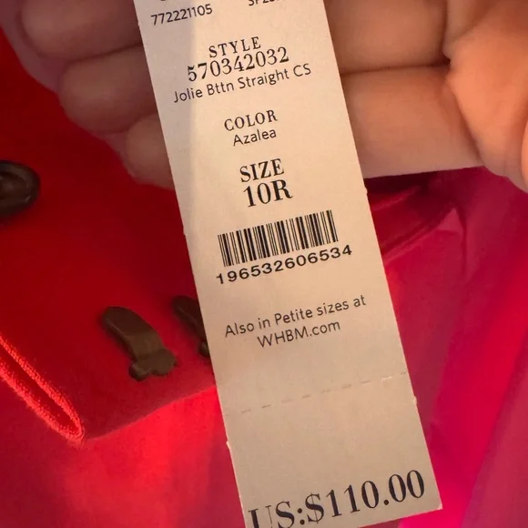 WHBM Hot pink statement suit. Studio Blazer and pants to match. - Picture 4 of 4